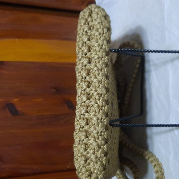 Vintage. draw string macrame purse - Picture 5 of 11